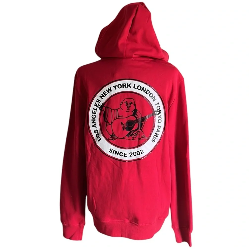 TRUE RELIGION METALLIC CITY BUDDHA ZIP HOODIE